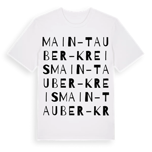 Main-Tauber-Kreis ordlek t-shirt – ekologisk bomull t-shirt från Pinshirt