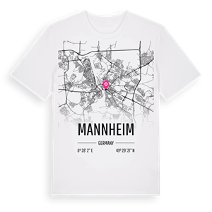 Mannheim karta t-shirt – ekologisk bomull t-shirt från Pinshirt