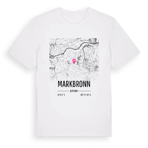 Markbronn karta t-shirt – ekologisk bomull t-shirt från Pinshirt