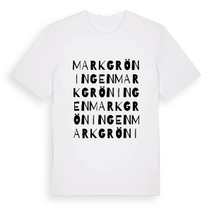 Markgröningen ordlek t-shirt – ekologisk bomull t-shirt från Pinshirt