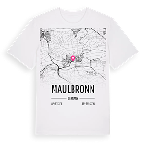 Maulbronn karta t-shirt – ekologisk bomull t-shirt från Pinshirt