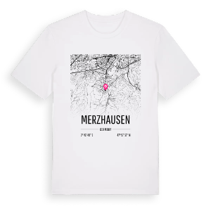 Merzhausen karta t-shirt – ekologisk bomull t-shirt från Pinshirt
