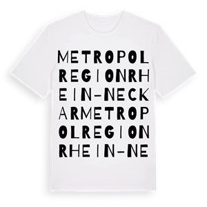 Metropolregion Rhein-Neckar ordlek t-shirt – ekologisk bomull t-shirt från Pinshirt