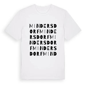 Mindersdorf ordlek t-shirt – ekologisk bomull t-shirt från Pinshirt