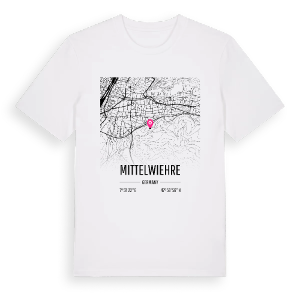 Mittelwiehre karta t-shirt – ekologisk bomull t-shirt från Pinshirt