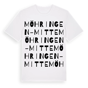 Möhringen-Mitte ordlek t-shirt – ekologisk bomull t-shirt från Pinshirt