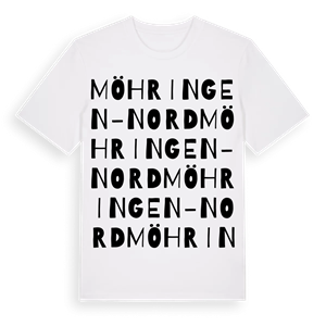 Möhringen-Nord ordlek t-shirt – ekologisk bomull t-shirt från Pinshirt