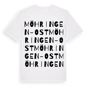 Möhringen-Ost ordlek t-shirt – ekologisk bomull t-shirt från Pinshirt