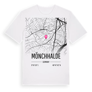 Mönchhalde karta t-shirt – ekologisk bomull t-shirt från Pinshirt