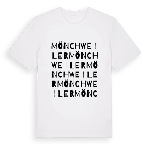 Mönchweiler ordlek t-shirt – ekologisk bomull t-shirt från Pinshirt