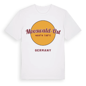 Mooswald-Ost cirkel t-shirt – ekologisk bomull t-shirt från Pinshirt