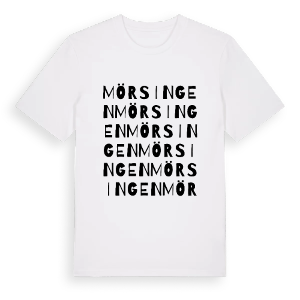 Mörsingen ordlek t-shirt – ekologisk bomull t-shirt från Pinshirt