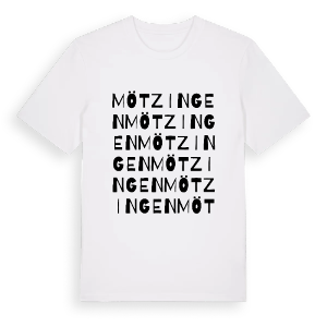 Mötzingen ordlek t-shirt – ekologisk bomull t-shirt från Pinshirt