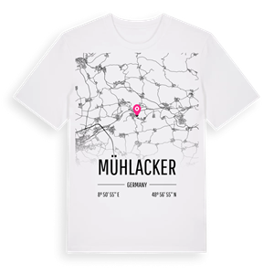 Mühlacker karta t-shirt – ekologisk bomull t-shirt från Pinshirt