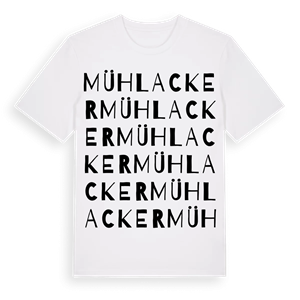 Mühlacker ordlek t-shirt – ekologisk bomull t-shirt från Pinshirt