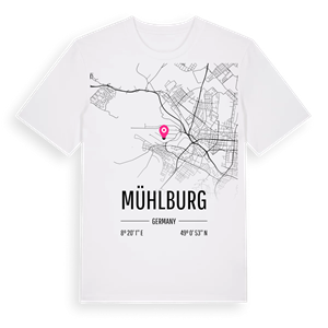 Mühlburg karta t-shirt – ekologisk bomull t-shirt från Pinshirt