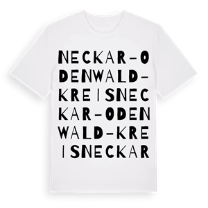 Neckar-Odenwald-Kreis ordlek t-shirt – ekologisk bomull t-shirt från Pinshirt