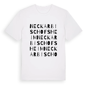 Neckarbischofsheim ordlek t-shirt – ekologisk bomull t-shirt från Pinshirt