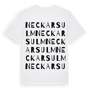 Neckarsulm ordlek t-shirt – ekologisk bomull t-shirt från Pinshirt