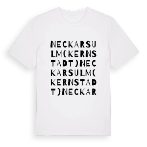 Neckarsulm (Kernstadt) ordlek t-shirt – ekologisk bomull t-shirt från Pinshirt