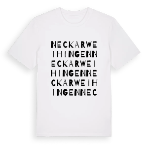 Neckarweihingen ordlek t-shirt – ekologisk bomull t-shirt från Pinshirt