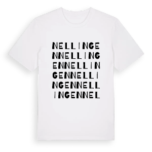 Nellingen ordlek t-shirt – ekologisk bomull t-shirt från Pinshirt