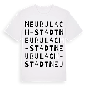 Neubulach-Stadt ordlek t-shirt – ekologisk bomull t-shirt från Pinshirt