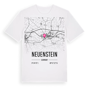 Neuenstein karta t-shirt – ekologisk bomull t-shirt från Pinshirt