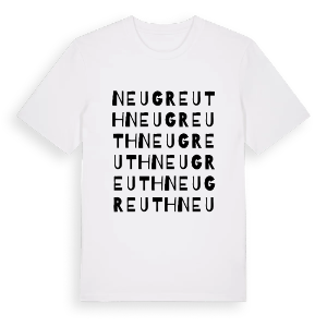 Neugreuth ordlek t-shirt – ekologisk bomull t-shirt från Pinshirt
