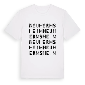 Neuhermsheim ordlek t-shirt – ekologisk bomull t-shirt från Pinshirt
