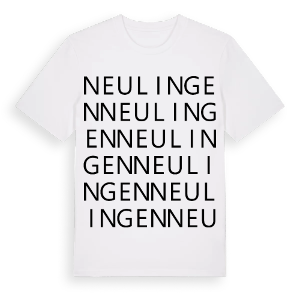 Neulingen ordlek t-shirt – ekologisk bomull t-shirt från Pinshirt