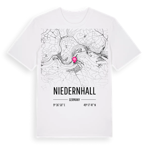 Niedernhall karta t-shirt – ekologisk bomull t-shirt från Pinshirt