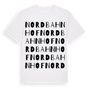 Nordbahnhof ordlek t-shirt – ekologisk bomull t-shirt från Pinshirt