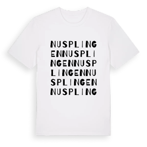 Nusplingen ordlek t-shirt – ekologisk bomull t-shirt från Pinshirt