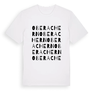 Oberachern ordlek t-shirt – ekologisk bomull t-shirt från Pinshirt