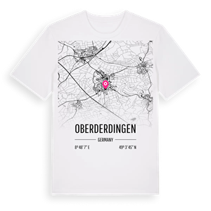 Oberderdingen karta t-shirt – ekologisk bomull t-shirt från Pinshirt