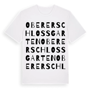 Oberer Schlossgarten ordlek t-shirt – ekologisk bomull t-shirt från Pinshirt