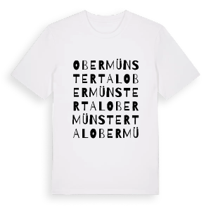 Obermünstertal ordlek t-shirt – ekologisk bomull t-shirt från Pinshirt