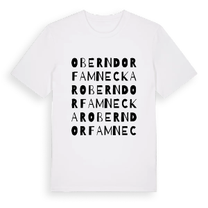 Oberndorf am Neckar ordlek t-shirt – ekologisk bomull t-shirt från Pinshirt