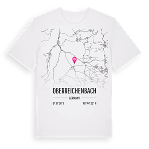 Oberreichenbach karta t-shirt – ekologisk bomull t-shirt från Pinshirt