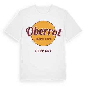 Oberrot cirkel t-shirt – ekologisk bomull t-shirt från Pinshirt