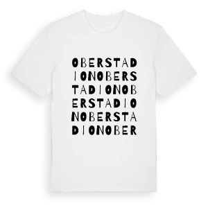 Oberstadion ordlek t-shirt – ekologisk bomull t-shirt från Pinshirt