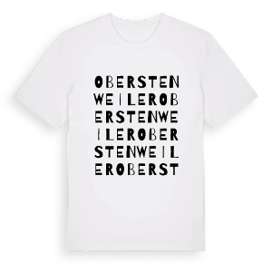 Oberstenweiler ordlek t-shirt – ekologisk bomull t-shirt från Pinshirt