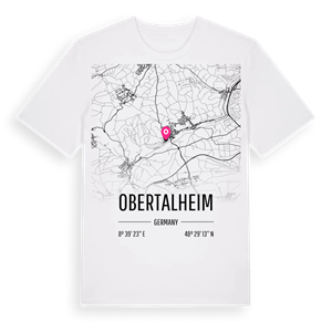 Obertalheim karta t-shirt – ekologisk bomull t-shirt från Pinshirt