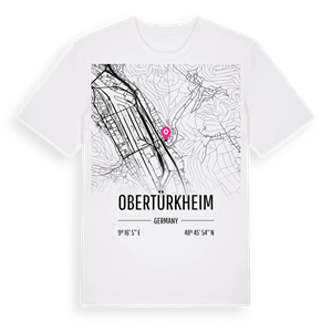 Obertürkheim karta t-shirt – ekologisk bomull t-shirt från Pinshirt