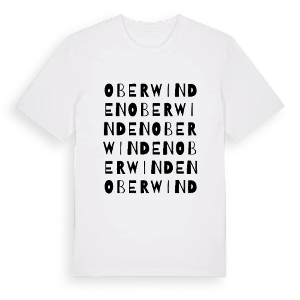 Oberwinden ordlek t-shirt – ekologisk bomull t-shirt från Pinshirt