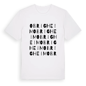 Obrigheim ordlek t-shirt – ekologisk bomull t-shirt från Pinshirt