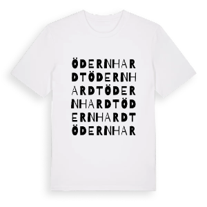 Ödernhardt ordlek t-shirt – ekologisk bomull t-shirt från Pinshirt