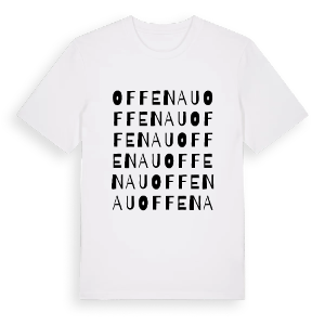Offenau ordlek t-shirt – ekologisk bomull t-shirt från Pinshirt