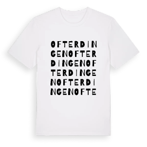 Ofterdingen ordlek t-shirt – ekologisk bomull t-shirt från Pinshirt
